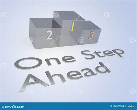 One Step Ahead concept stock illustration. Illustration of future - 114523545