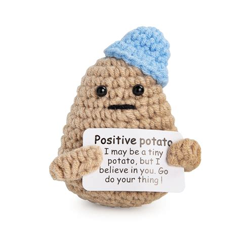 Amazon Yiruhe Mini Funny Positive Potato Inch Knitted Crochet