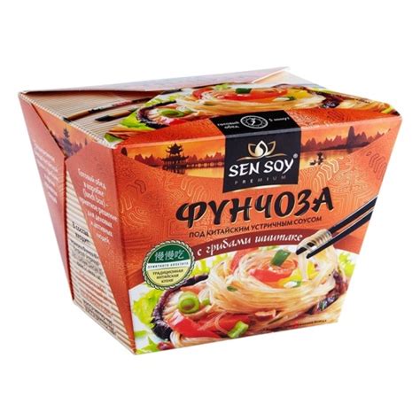 Вермишель Sen Soy Фунчоза под китайским устричным соусом с грибами ...