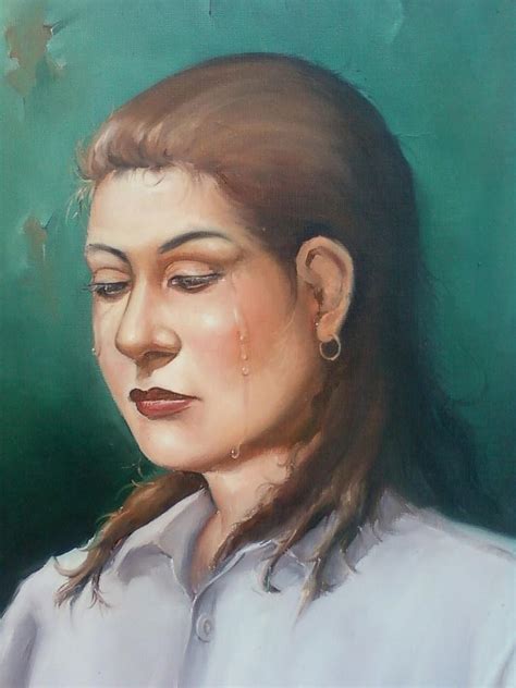 Crying Lady Painting by Jagmeet Singh | Fine Art America