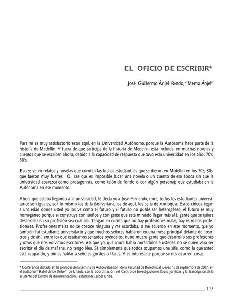 PDF El Oficio De Escribir