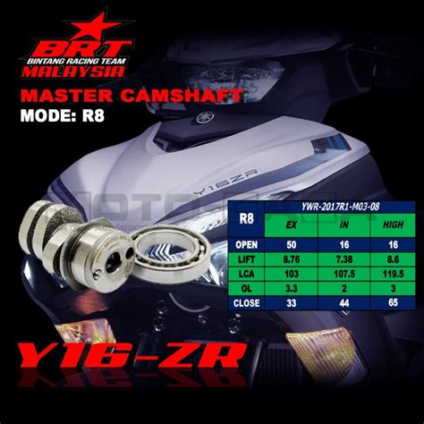 Brt Racing Camshaft R Yamaha R V Mt Nvx Nmax T Vva