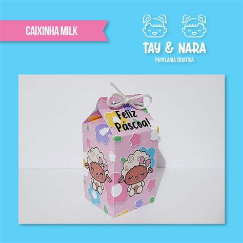 Caixinha Milk Lembrancinha Páscoa Ovelhinha Jesus Elo7