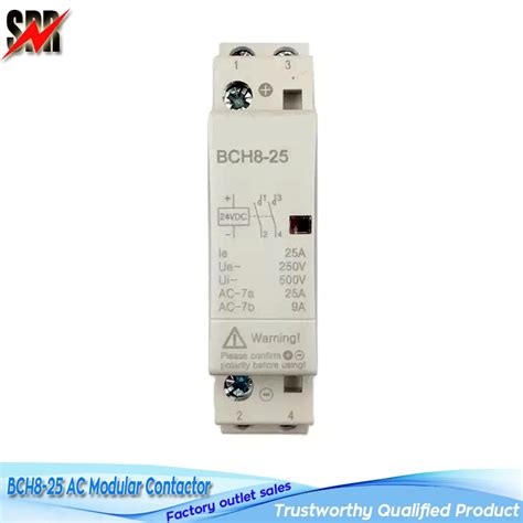 BCH8 25 AC Electrical Contactor 2P 25A 220V 230V 50 60Hz DIN Rail