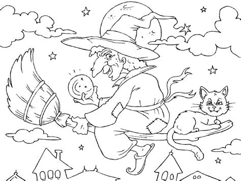 Раскраска Ведьмы