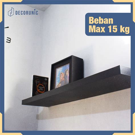 Floating Shelf Rak Dinding Minimalis Ukuran 100x25x4 Cm