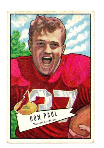 1952 Bowman Small Football Card 103 Don Paul Chicago Cardinals EBay