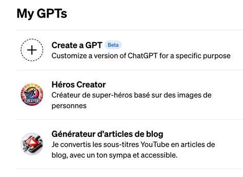 GPT Builder On peut maintenant créer ses propres IA ChatGPT Jeanviet