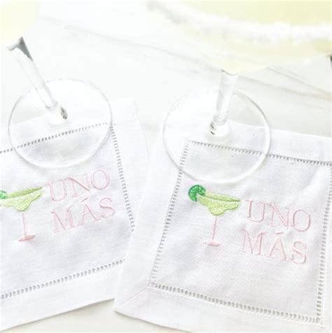 Uno Mas Margarita Cocktail Napkin Set Of 4 Linen Etsy