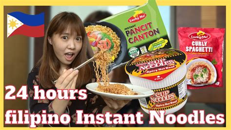 Only Eating Filipino Instant Noodle For A Day YouTube