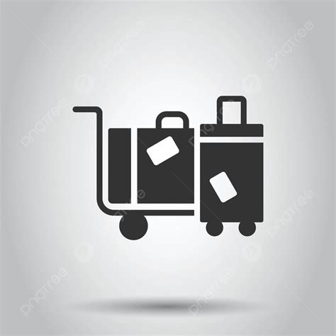 Flat Travel Bag Icon Isolated On White Background Vector Storage