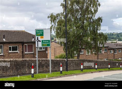 Road Sign For Barnard Castleenglanduk A Popular Town For Testing