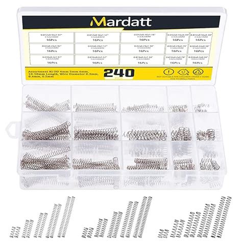 Mardatt Pcs Sizes Compression Springs Assortment Kit Mini