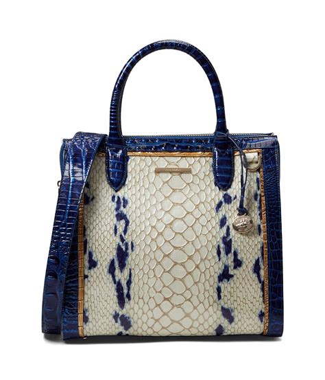 Brahmin Freshwater Caroline Satchel In Blue Lyst