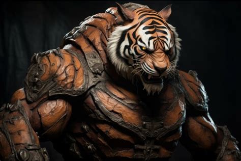 Powerful Bodybuilding Tiger Generate Ai