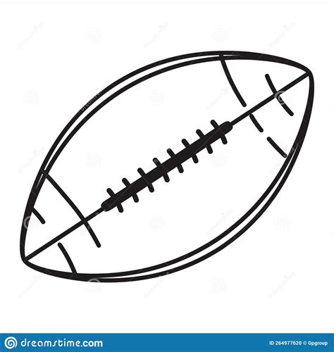 American Football Ball Silhouette Stock Vector - Illustration of ball ...