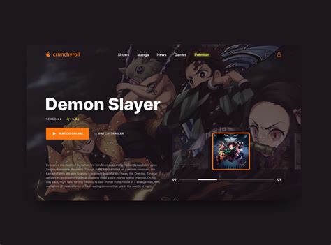Crunchyroll — anime streaming service by Dima Bruch on Dribbble