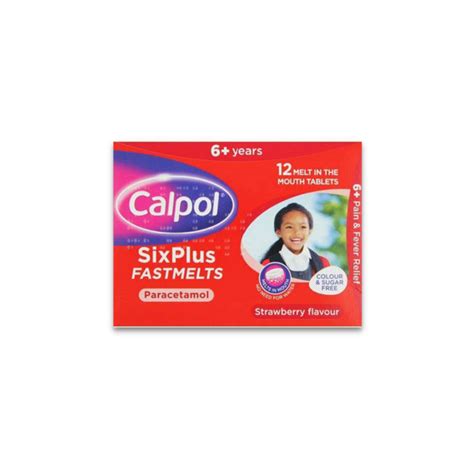 Calpol Fastmelts Six Plus X 12