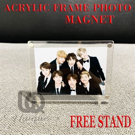 Jual Acrylic Photocard Magnet Stand Frame Bingkai Foto Polaroid