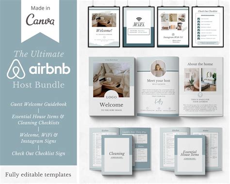 Airbnb Guest Book Template Airbnb Host Bundle Airbnb Etsy Canada