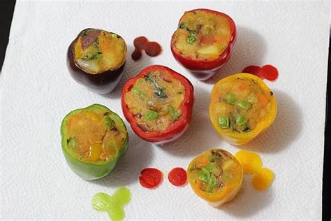 Stuffed Capsicum Stuffed Bell Pepper Recipe Swasthi S Recipes