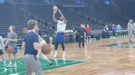 Joel Embiid is at Shootaround With No Brace! - Crossing Broad