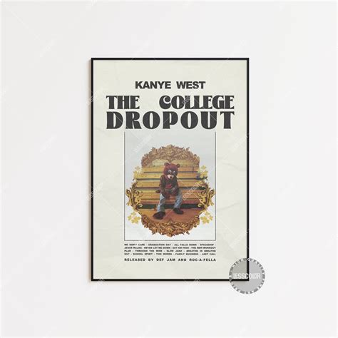 Kanye West Poster The College Dropout Poster Album Cover Poster