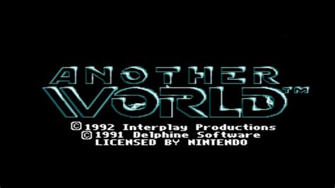 Another World Super Nintendo Gameplay Youtube