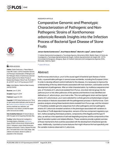 PDF Comparative Genomic And Phenotypic Characterization Of Pathogenic