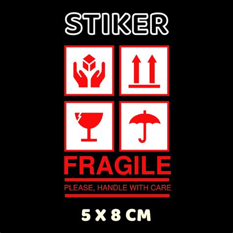 Jual Stiker Fragile Murah Ukuran 5x8 CM Shopee Indonesia