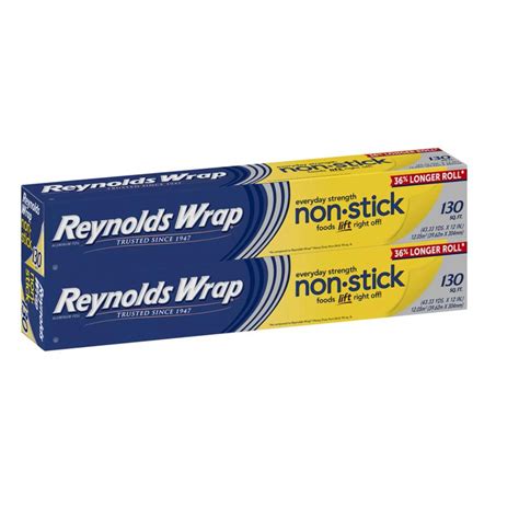 Reynolds Wrap Non Stick Aluminum Foil 130 Sq Ft 2 Pk