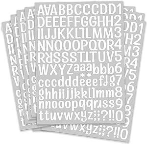 Amazon Pcs Sheets Self Adhesive Vinyl Letters Numbers Kit