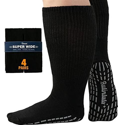 Bulinlulu Extra Wide Socks For Swollen Feet Pairs Extra Wide Viasox