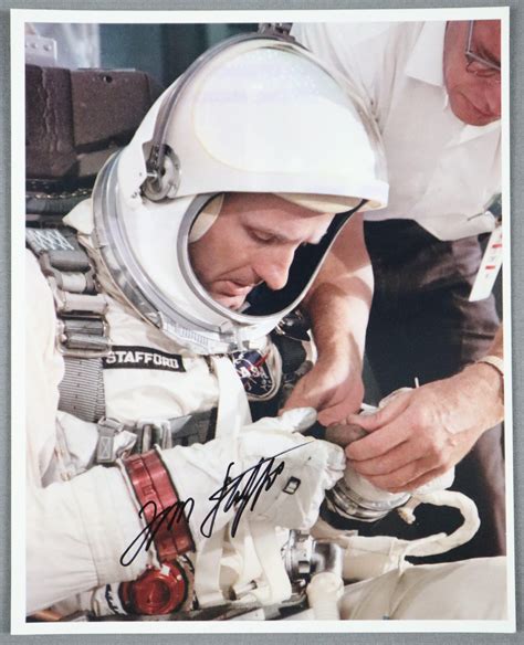 At Auction Tom Stafford Signed Gemini Space Suit Photograph