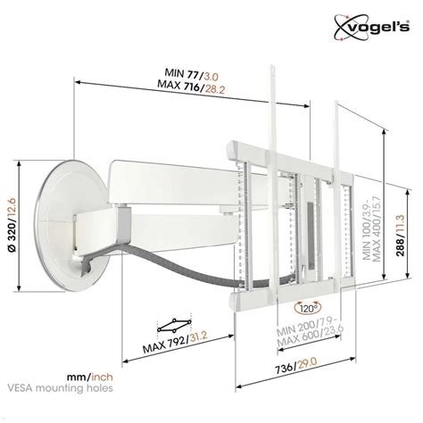 Elektrischer Tv Wandhalter Vogels Signature Tvm Wei