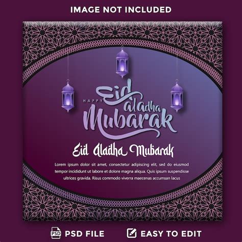 Premium Psd Eid Mubarak Ramadan Luxury Template