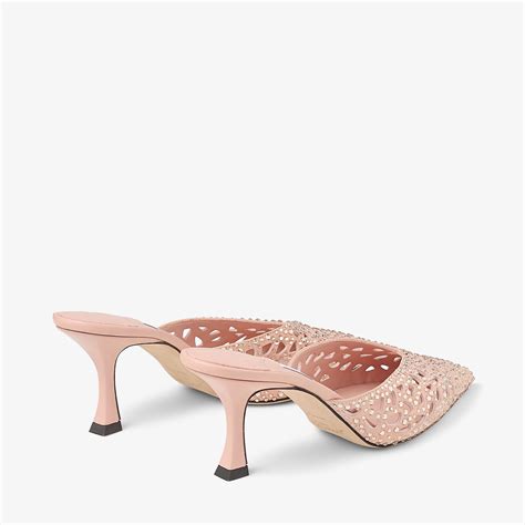 Solar 70 | Macaron Suede Crystal Mules | JIMMY CHOO UK