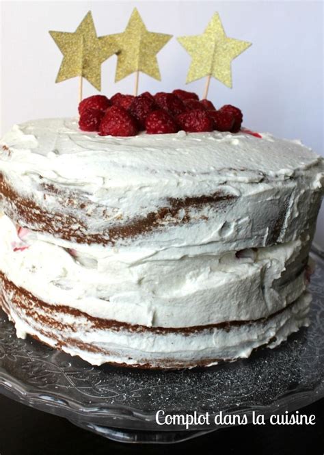 Naked Cake Aux Framboises Chantilly Au Mascarpone Cake Framboise