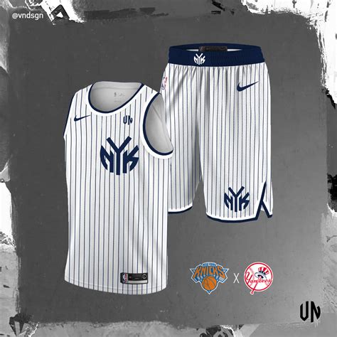 Knicks alternate jersey with Yankees theme : r/NYYankees