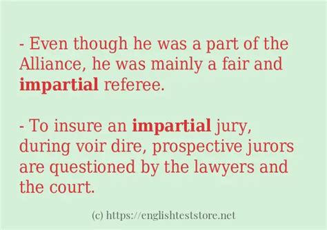 Impartial Example Sentences Englishteststore Blog