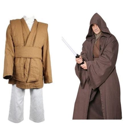 Star Wars Jedi Knight Costume with Replica Dark Brown Jedi