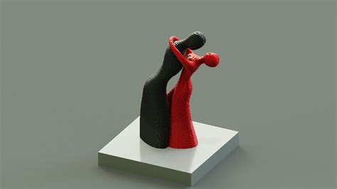 3D Love Couple Sculpture - TurboSquid 1862503