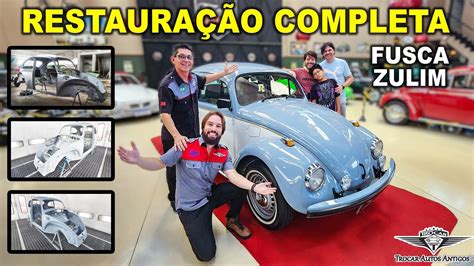 Entrega do Fusca ZULIM Um itamar 1995 azul e branco ESTILO RETRÔ