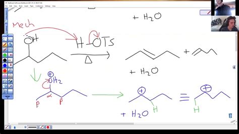 Acid Catalyzed Dehydration Of Pentanol Mechanism Youtube