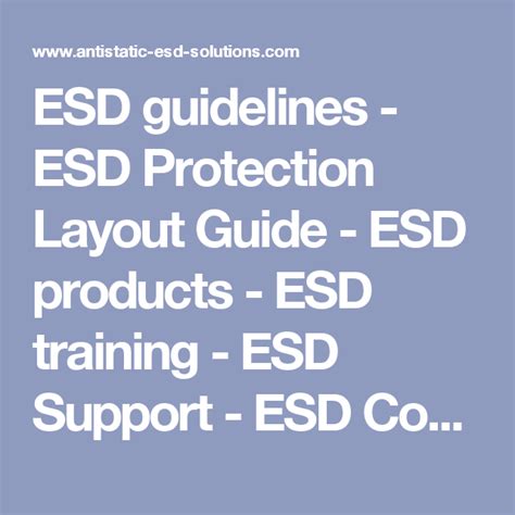 ESD guidelines - ESD Protection Layout Guide - ESD products - ESD ...