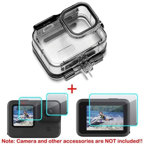 Coque de protection pour GoPro Hero 11 10 9 60M étanche noire