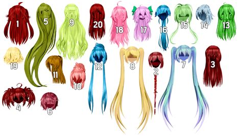 [mmdxdl] Tda Hair Pack 9 By Lunafreyatsui On Deviantart