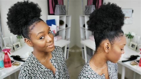 Sleek High Puff Tutorial Natural Hair Youtube