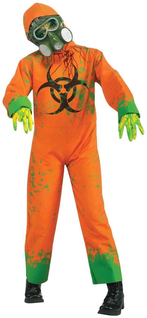 Biohazard Zombie Child Costume Jumpsuit With Hood