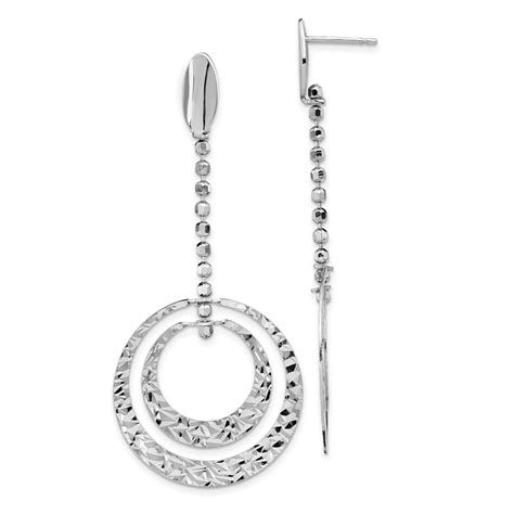 Buy Sterling Silver Rp Polished D C Dangle Earrings 64 5 Mm Apmex